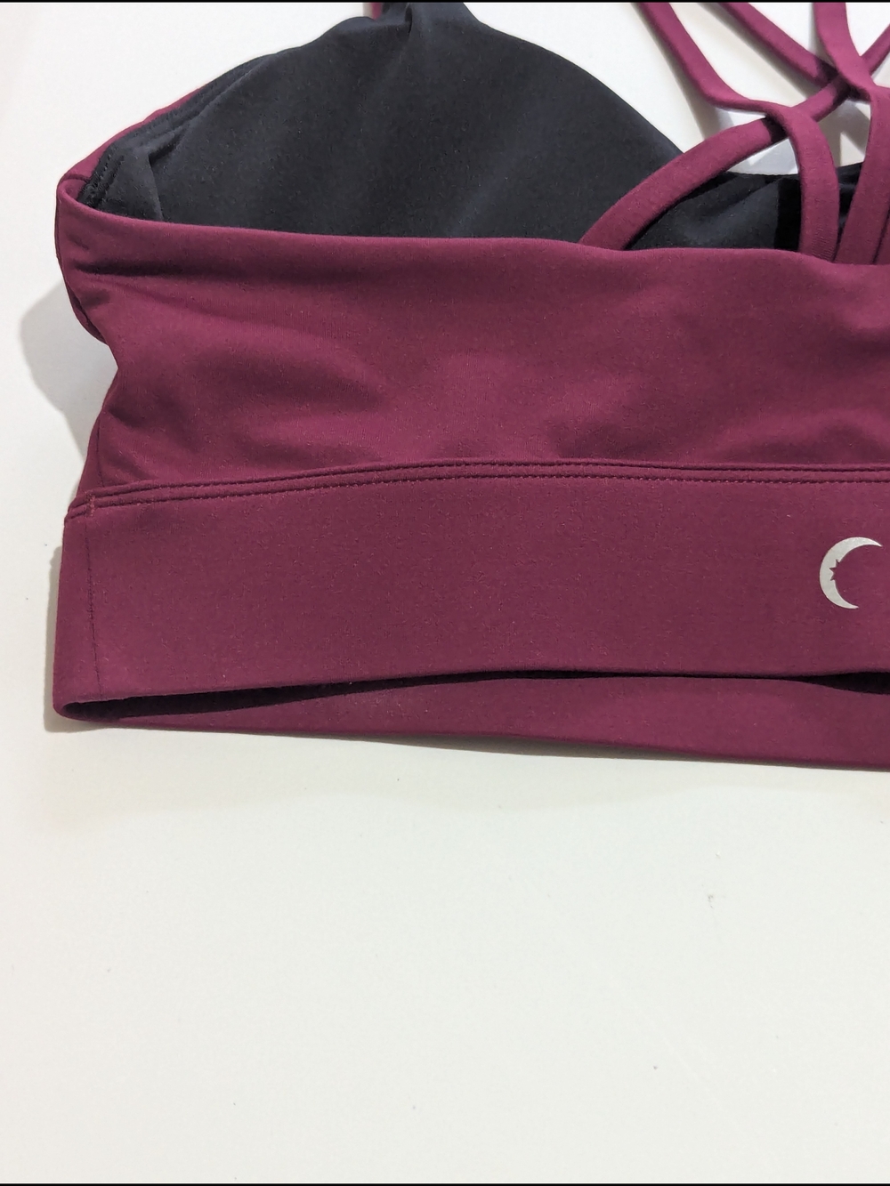 Zyia Active Burgundy Strappy Sports Bra Size L Padded Yoga Gym Athleisure - Picture 5 of 10